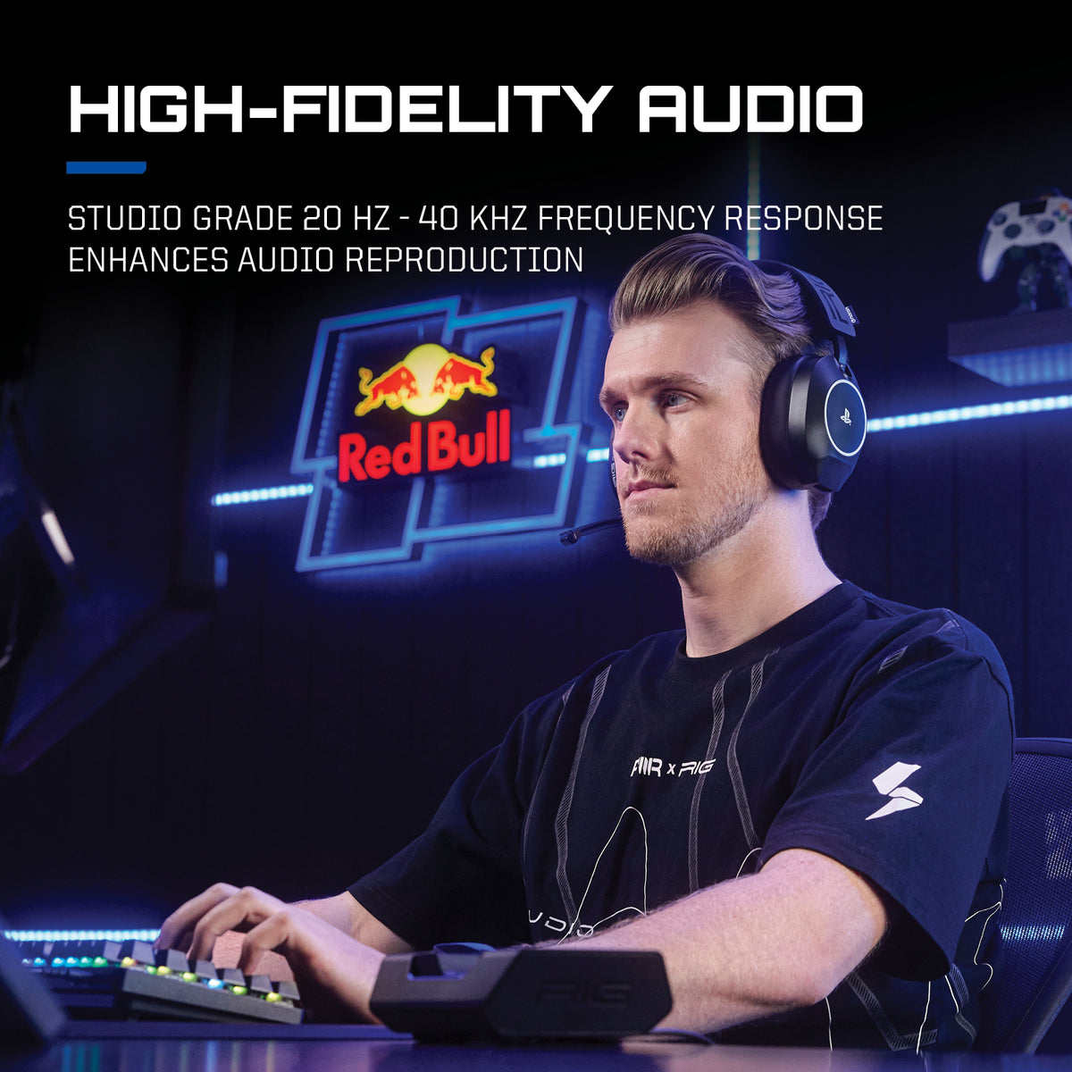 Small Rig R8 RIG R8 SPECTRE PRO HS Dual Wireless Gaming Headset with Graphene Drive ...
