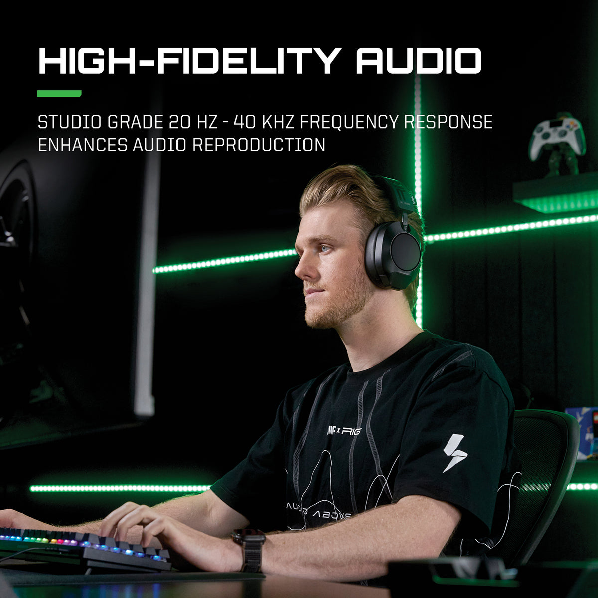 Small Rig R8 RIG R8 SPECTRE PRO HX Dual Wireless Gaming Headset with Graphene Drive ...