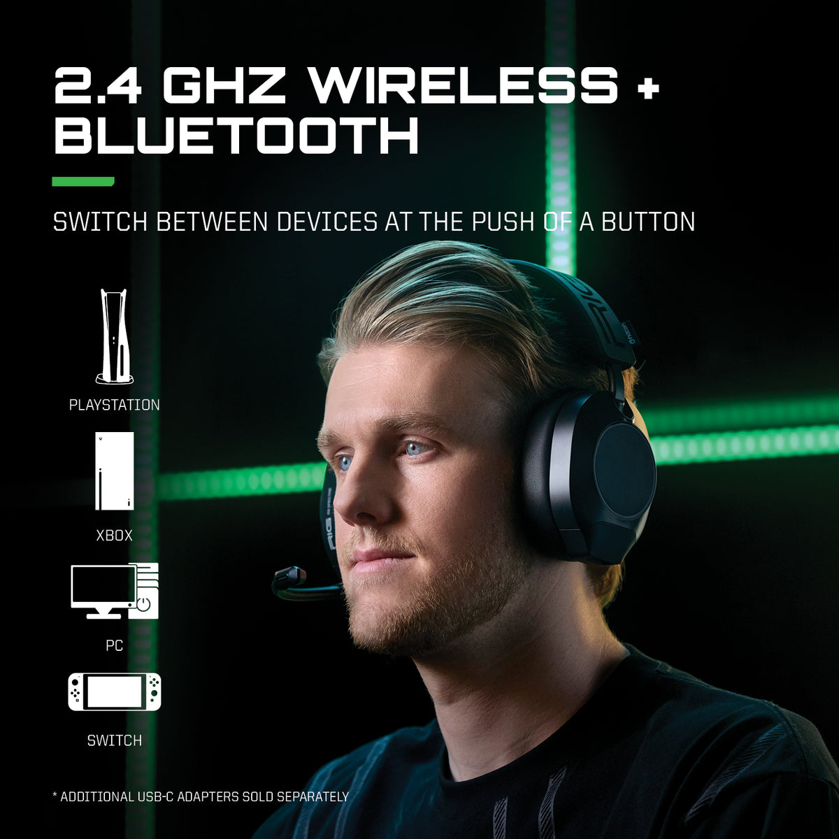 Small Rig R8 RIG R8 SPECTRE PRO HX Dual Wireless Gaming Headset with Graphene Drive ...